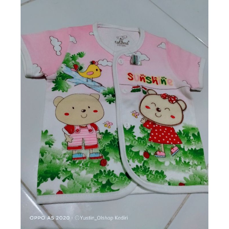 Baju bayi atasan merk Tatami 0-3 bulan / baju atasan lengan pendek bayi / bahan halus tebal