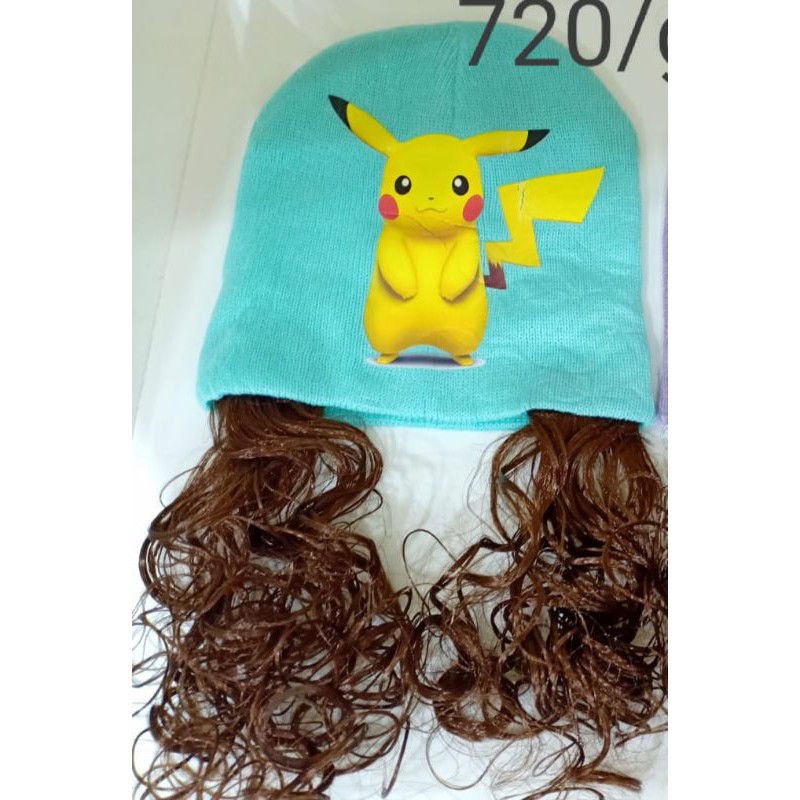 KUPLUK POKEMON ANAK DENGAN RAMBUT PALSU