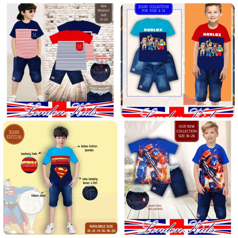 London Kids Baju Setelan Jeans Anak 5-13th