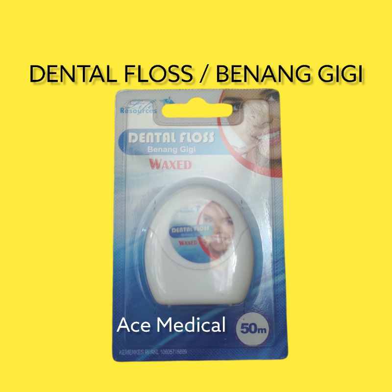 Benang Gigi Roll Dental Floss Teeth Flossing 50 Meter
