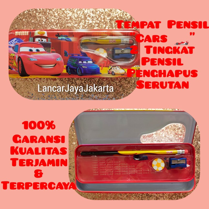 

Produk Unggulan Pencil Case Tempat Kotak Pensil 2 Tingkat Isi Lengkap Murah Cars Red Trendi