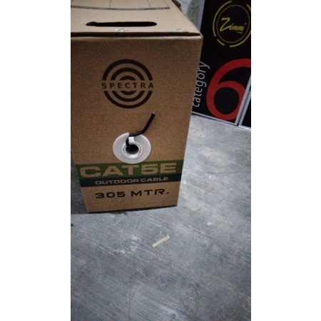 kabel lan outdoor FTP cat 5E panjang 75m siap pakai
