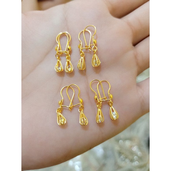 ANTING ANAK DAN DEWASA PERAK 925 LAPIS MAS