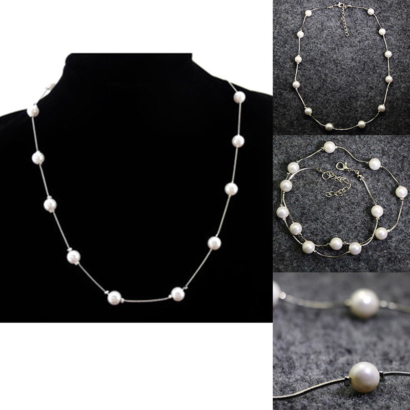 Simple Fashion Pearl Clavicle Necklace Women Temperament Jewelry