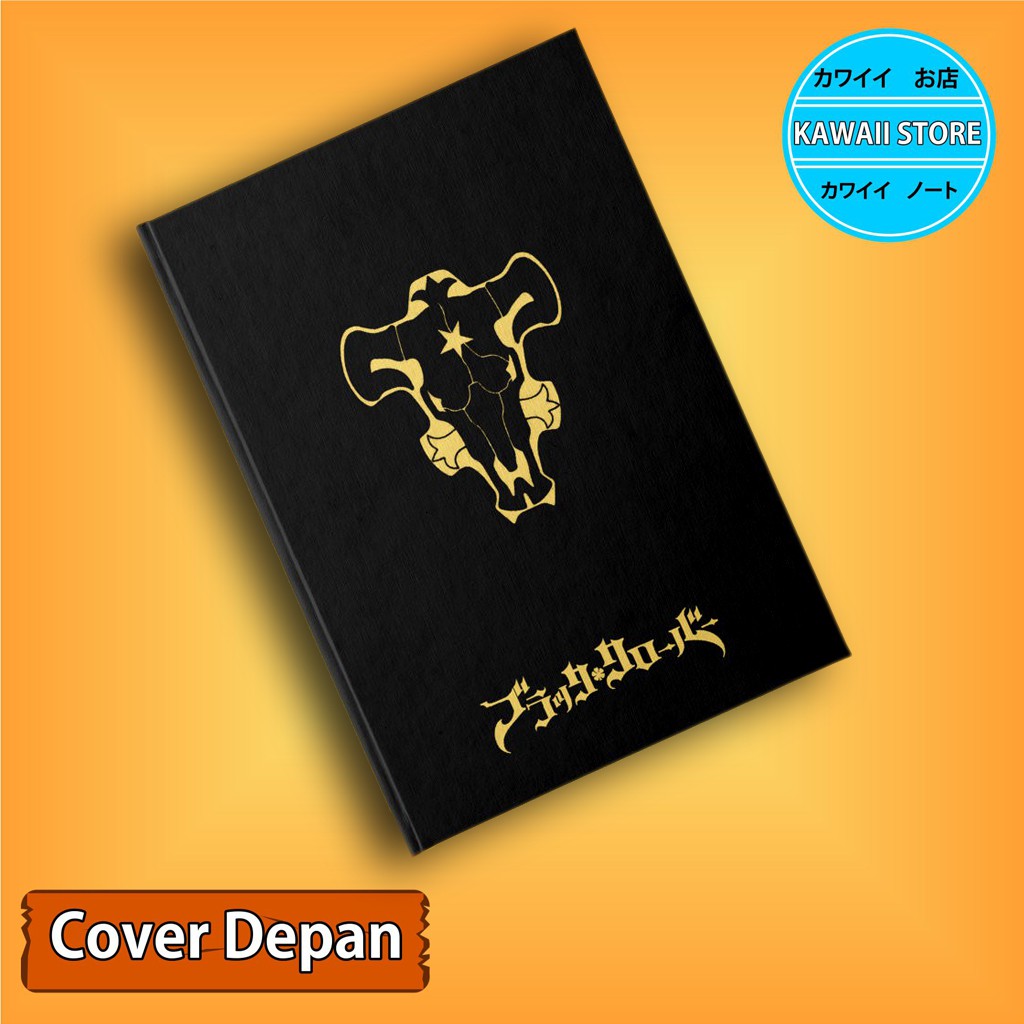 

Notebook / Pocket book Hard Cover Anime BLACK CLOVER BLACK BULL LOGO uk A5 & A6 / Notes Book