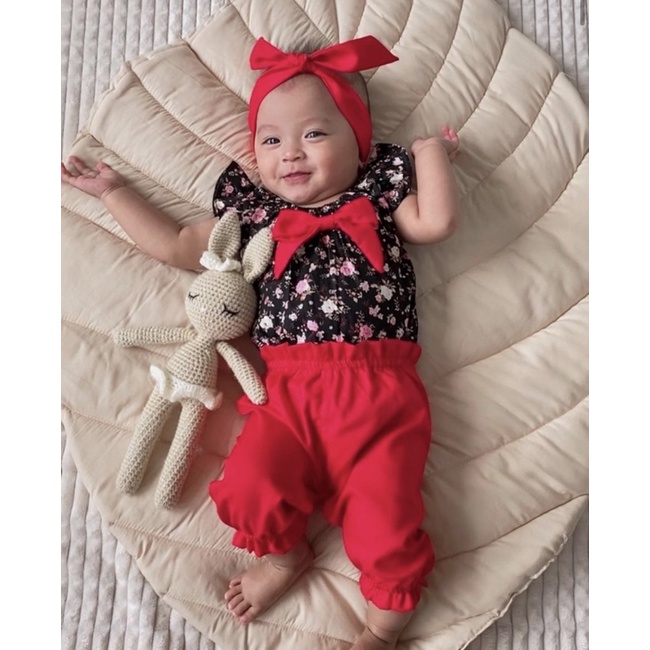 talitha MIKAYLA KYLA clown set 0-2 tahun katun jepang baju bayi fashion anak cewe setelan