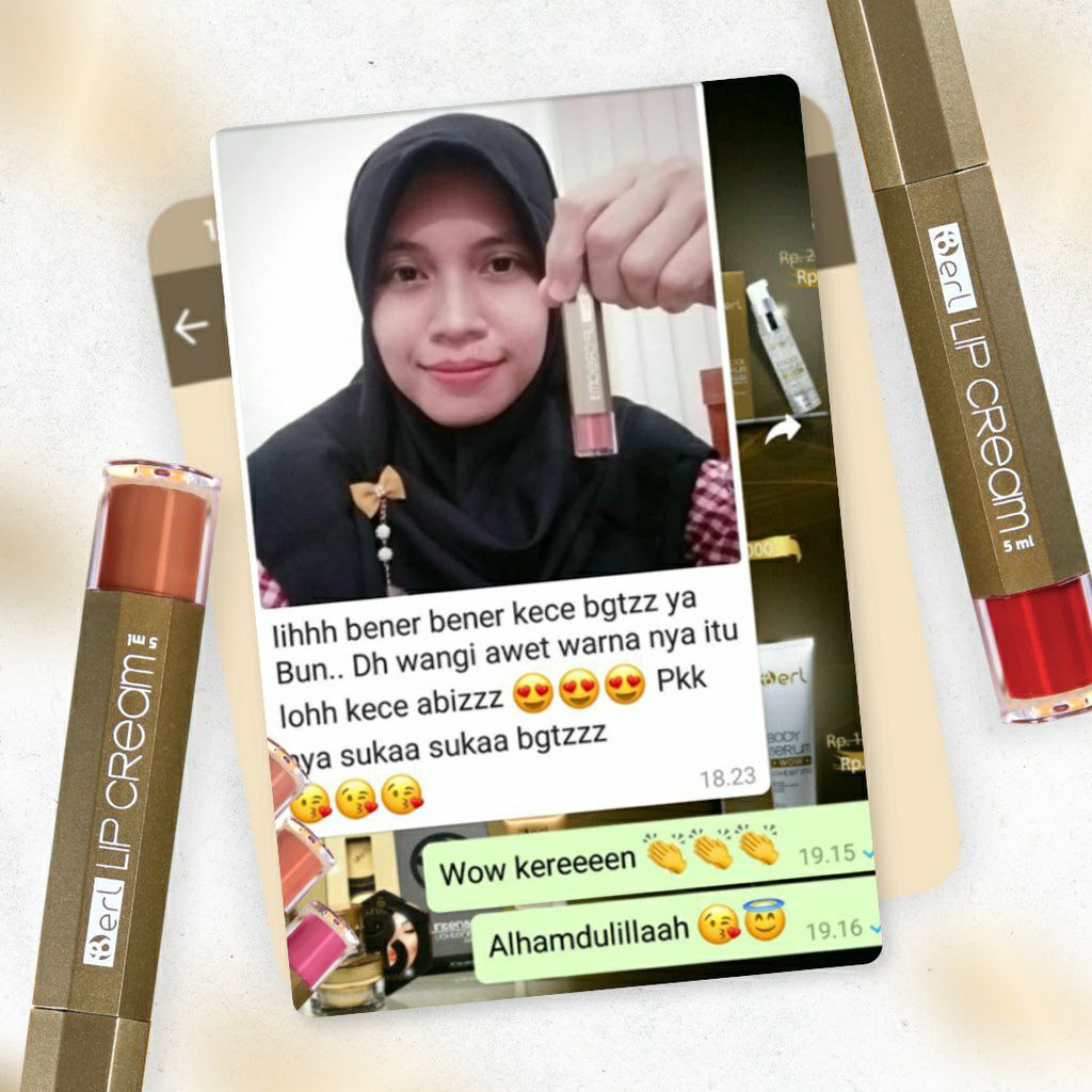 B ERL Beauty Lip Matte Cream Kosmetik Bibir Lipstik B ERL COSMETICS