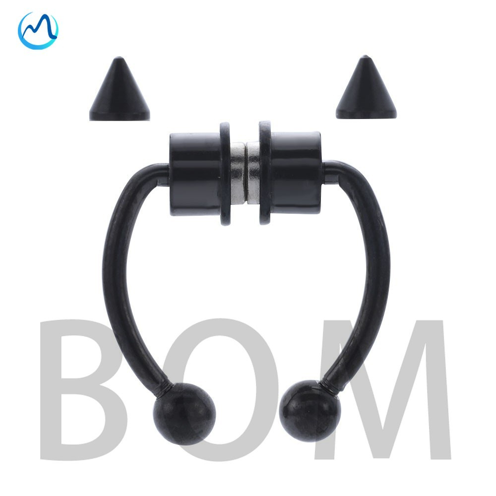 Cincin Hidung Magnetik Stainless Steel / Beberapa Warna