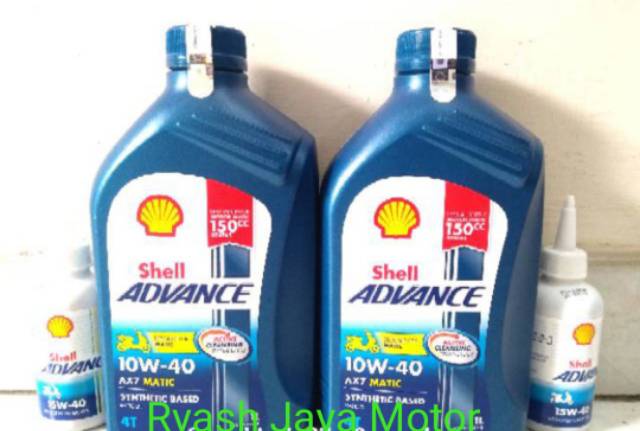 Paket Ganti oli 2btl Shell Ax7 Matic 1ltr + 2 Gardan shell For X-Max /N-max