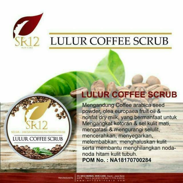 Lulur kopi coffee scrub SR12 BPOM ORIGINAL