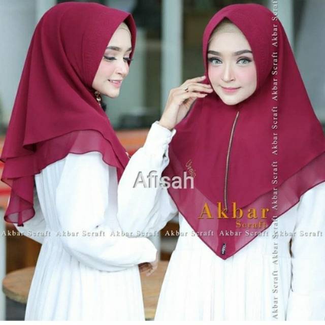 Hijab khimar afisah by akbar ori termurah