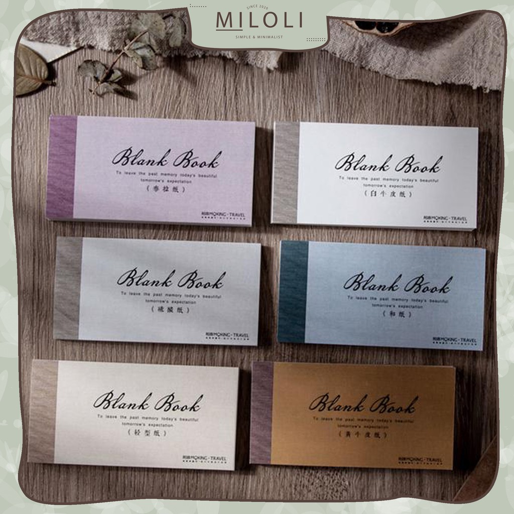 

[MILOLI] 60Pcs BLANK BOOK Note Paper DIY Scrapbook Planner Journal Memo - B0266