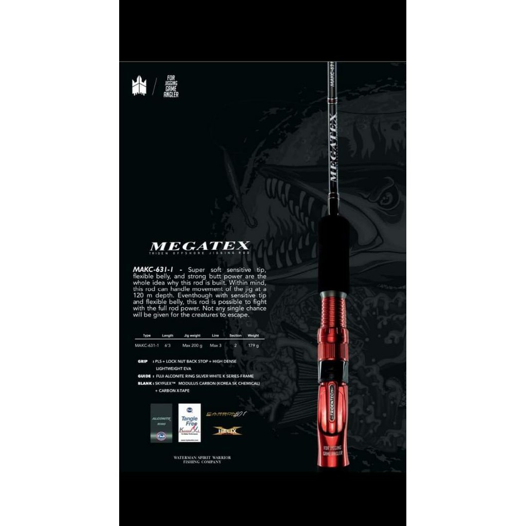 Joran Tridentech Megatex Offshore Jigging & Light Jigging ISTANAPANCINGTTE