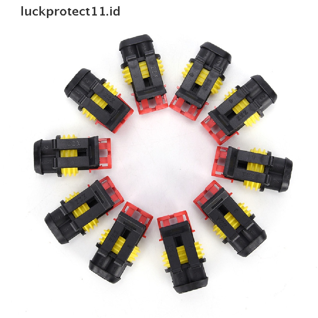 //HG&amp;ID// 10 Kits 2 Pin Way Sealed Waterproof Electrical Wire Connector Plug Car Auto Sets .