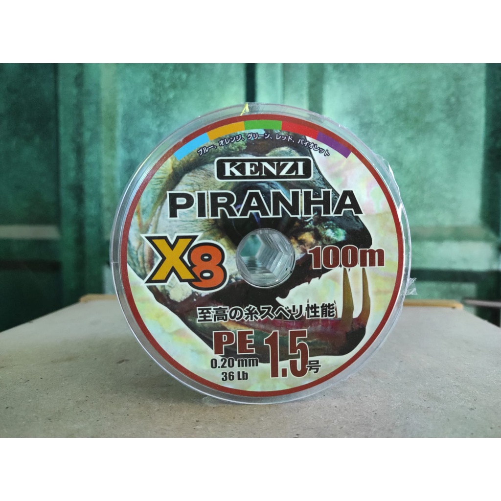 Senar Pancing Kenzi PE Piranha X8 100m Conection Tidak Mudah Kusut