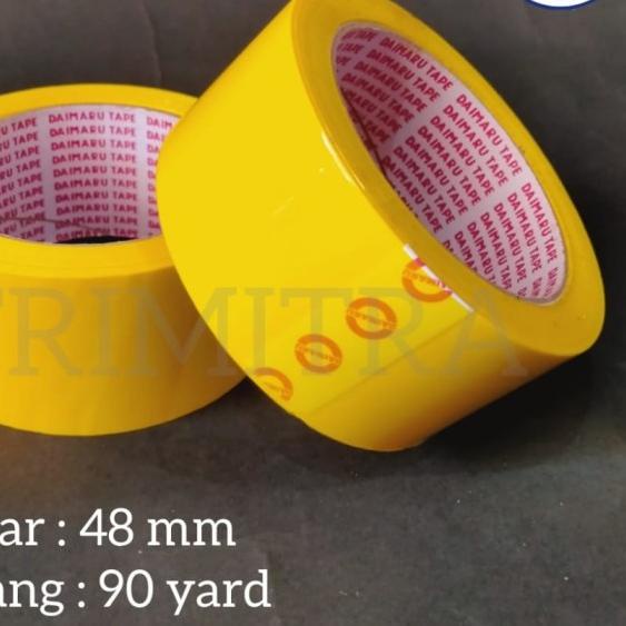 

♥ SELOTIP / ISOLASI / LAKBAN DAIMARU WARNA KUNING PLASTIK OPP 100 METER ♞