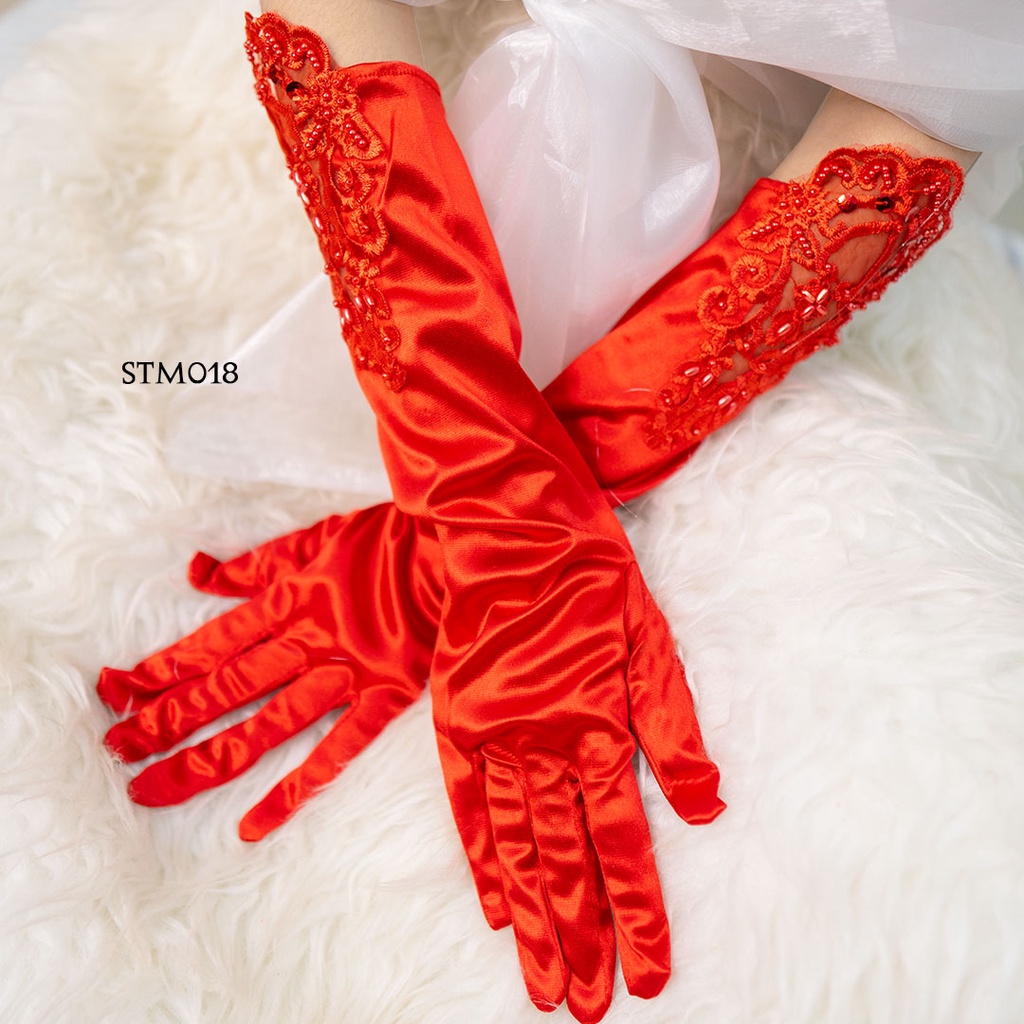 WEDDING GLOVES PENGANTIN PANJANG FULL LENGAN STM018