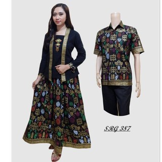  Baju  couple batik sarimbit gamis pakaian pesta  pasangan 