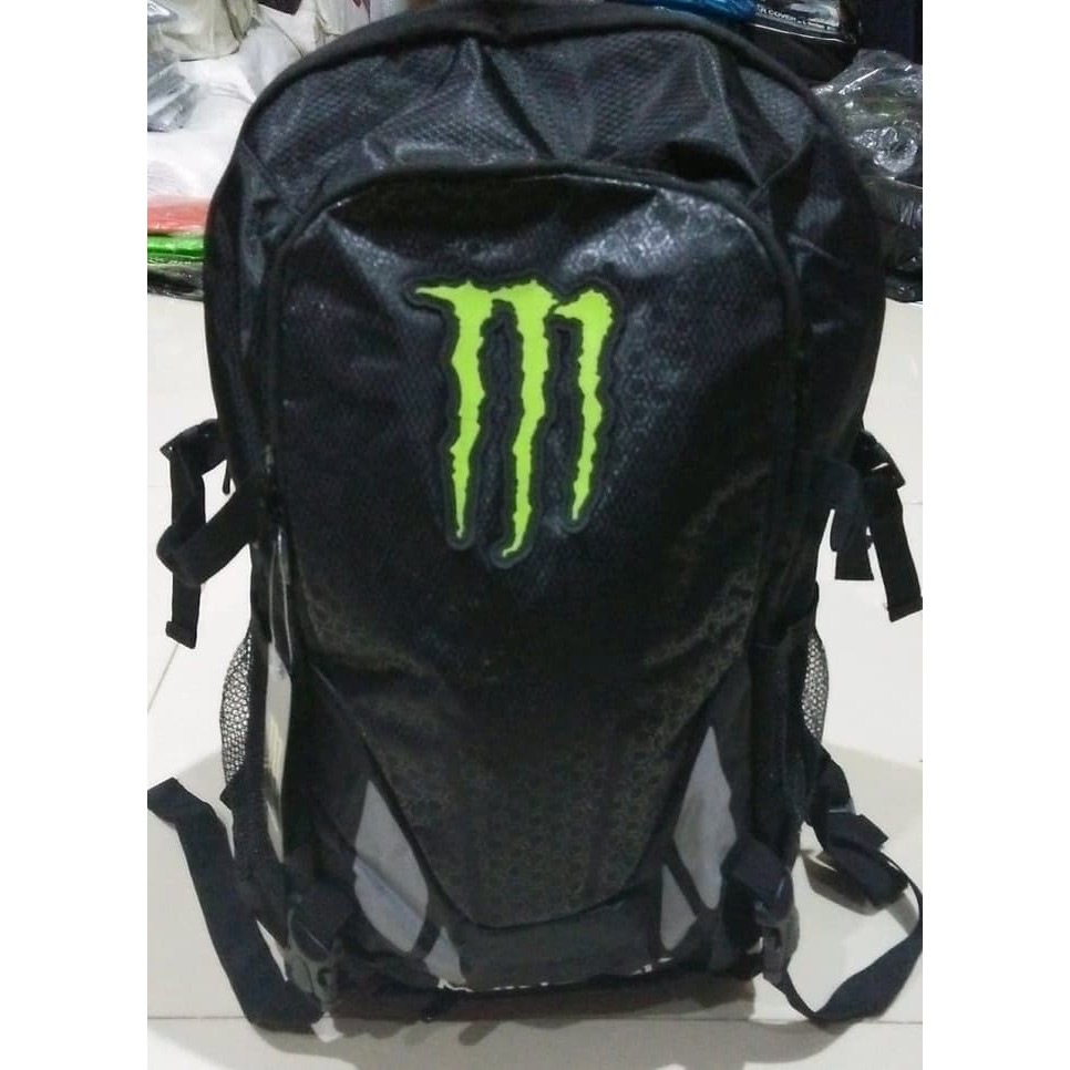 Tas Ransel Motif Monster Energy Logo Kecil