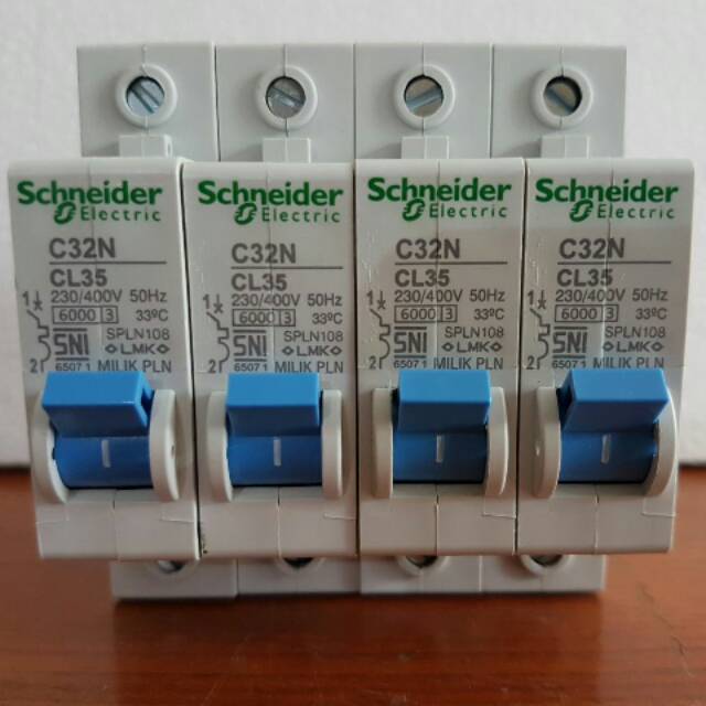 Mcb biru 35A (ampere) schneider