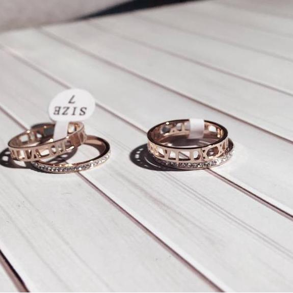 Dijamin Miring harga.. Cincin CC-13 titanium asli model 2 jadi 1 dapat 2pc