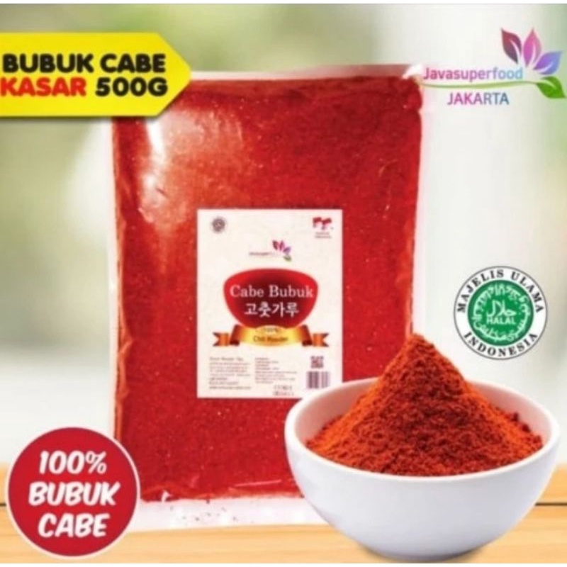 

Gochugaru bubuk cabe kasar korea 500gr / lv 30 / chilli powder