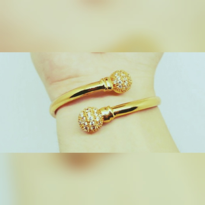 AV55 Grosir Gelang Bangle Permata Gelang Fleksibel