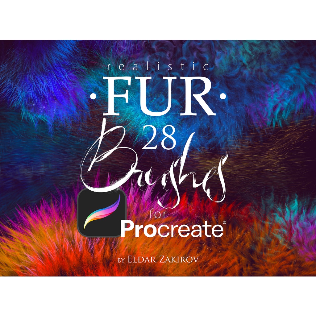 Procreate Brush - 28 Realistic Fur Brushes for Procreate