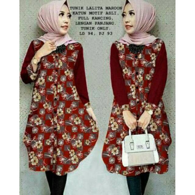 Tunik Lalita Maroon