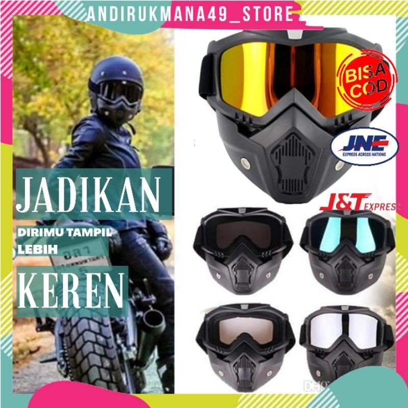 Masker Helm Goggle Mask / Goggle Mask Helm / Kacamata Helm Masker Goggle Mask / Masker Helm Murah