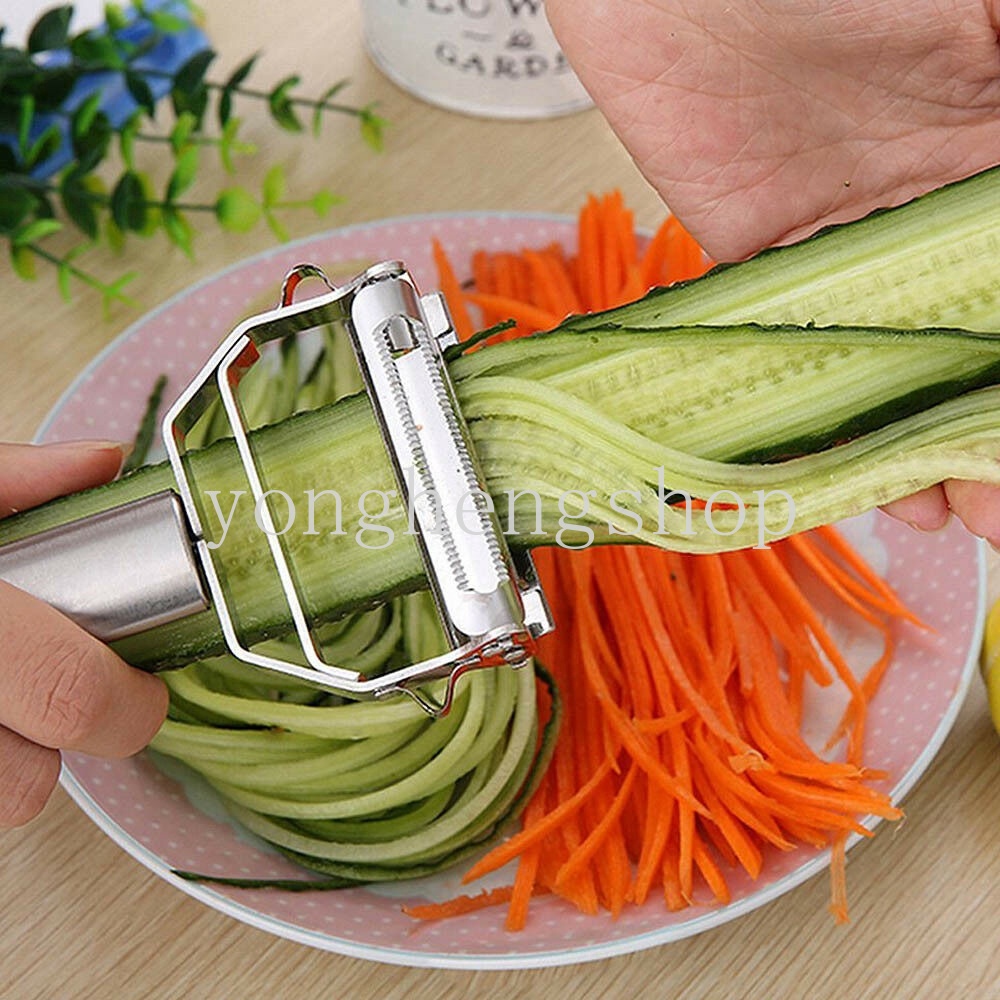 Parutan Buah Sayur Wortel Kentang Timun Multifungsi Bahan Stainless Steel Untuk Alat Dapur