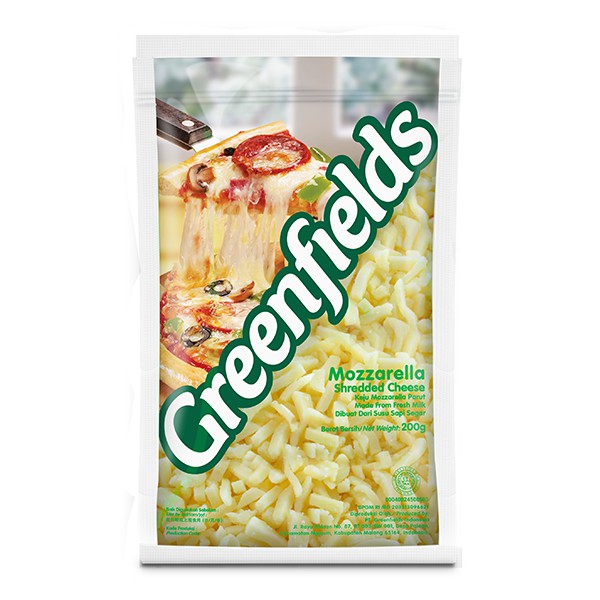 

GREENFIELDS MOZZARELA CHEESE SHREDDED 200 GR