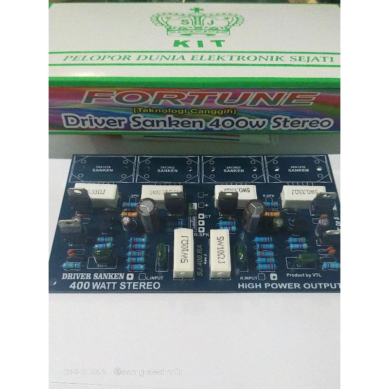 KIT FORTUNE DRIVER POWER SANKEN 400 WATT STEREO 400w stereo SJ