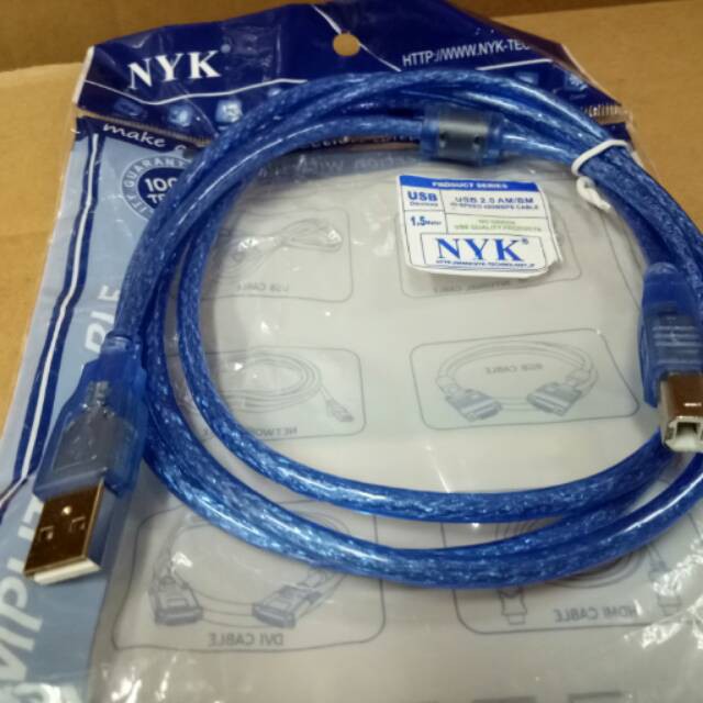 Kabel Printer USB 2.0 NYK Panjang 1.5m, 3m, 5m, 10m MuraH KABEL USB PRINTER