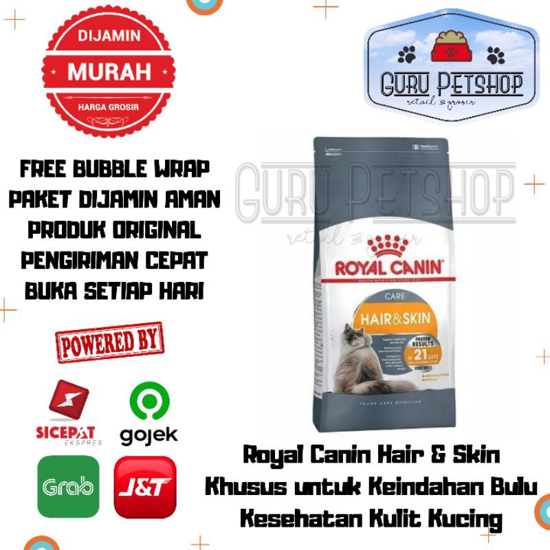 Royal Canin Hair And Skin Care 4kg Freshpack - Hair &amp; Skin 33 - Makanan Kucing Untuk Kulit &amp; Bulu