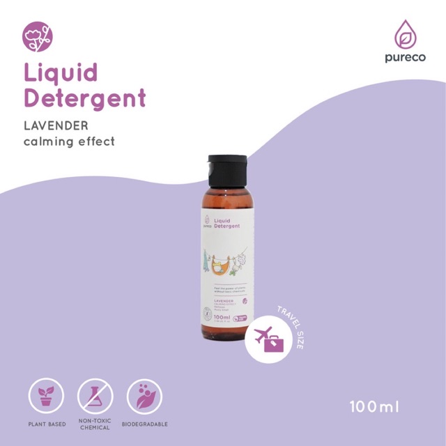 Pureco liquid detergent 100ml (travel size)