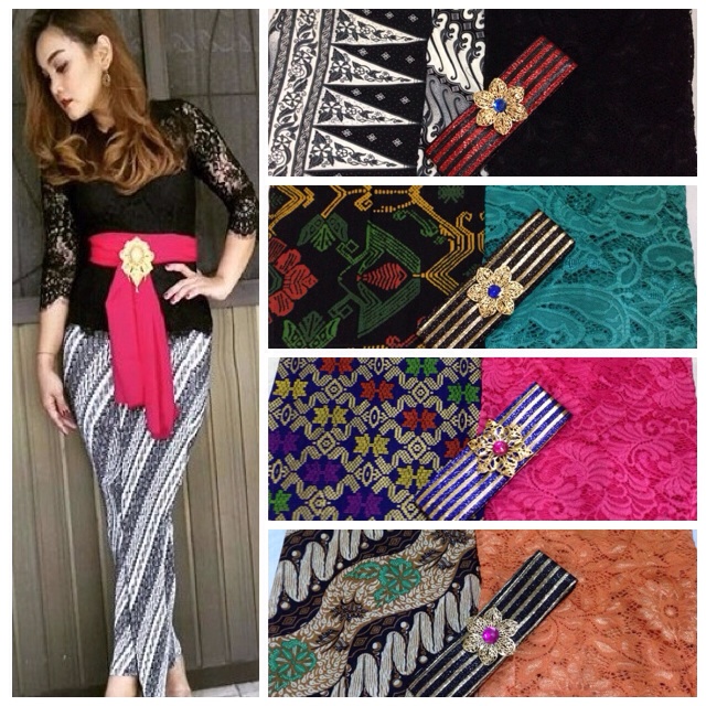 Set kebaya jadi sofia leher v