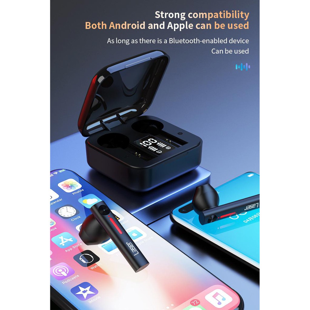True Wireless Stereo / TWS  T-13 ORIGINAL LASER Earphone Bluetooth