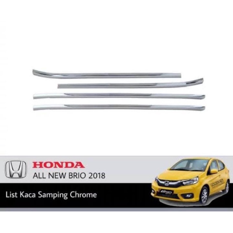 list kaca pintu samping chrome mobil all new brio 2018