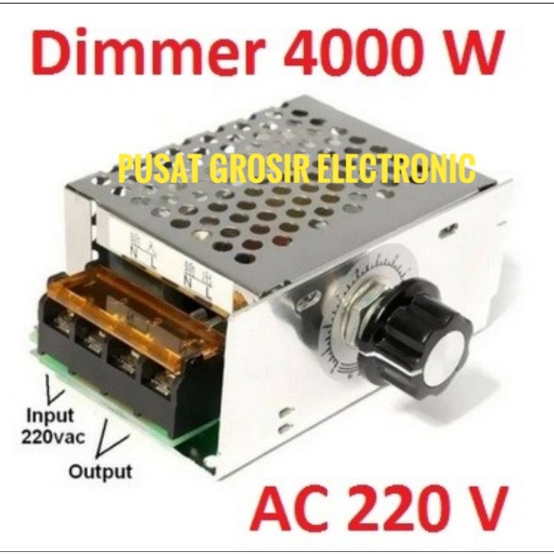 DIMER AC 220VOLT 4000 WATT PENGATUR  PENERANGAN CAHAYA LAMPU