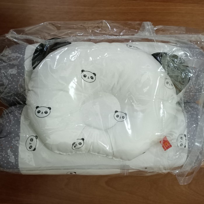 Bantal Guling Bayi Set Omiland Panda Series OWB 1142 + Bantal Peang