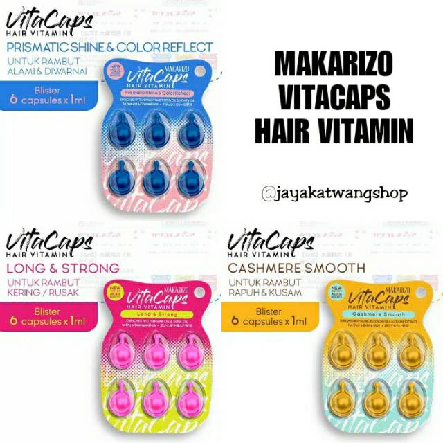 Makarizo Vitacaps Hair Vitamin - Vitamin Rambut Kapsul 6x1ml