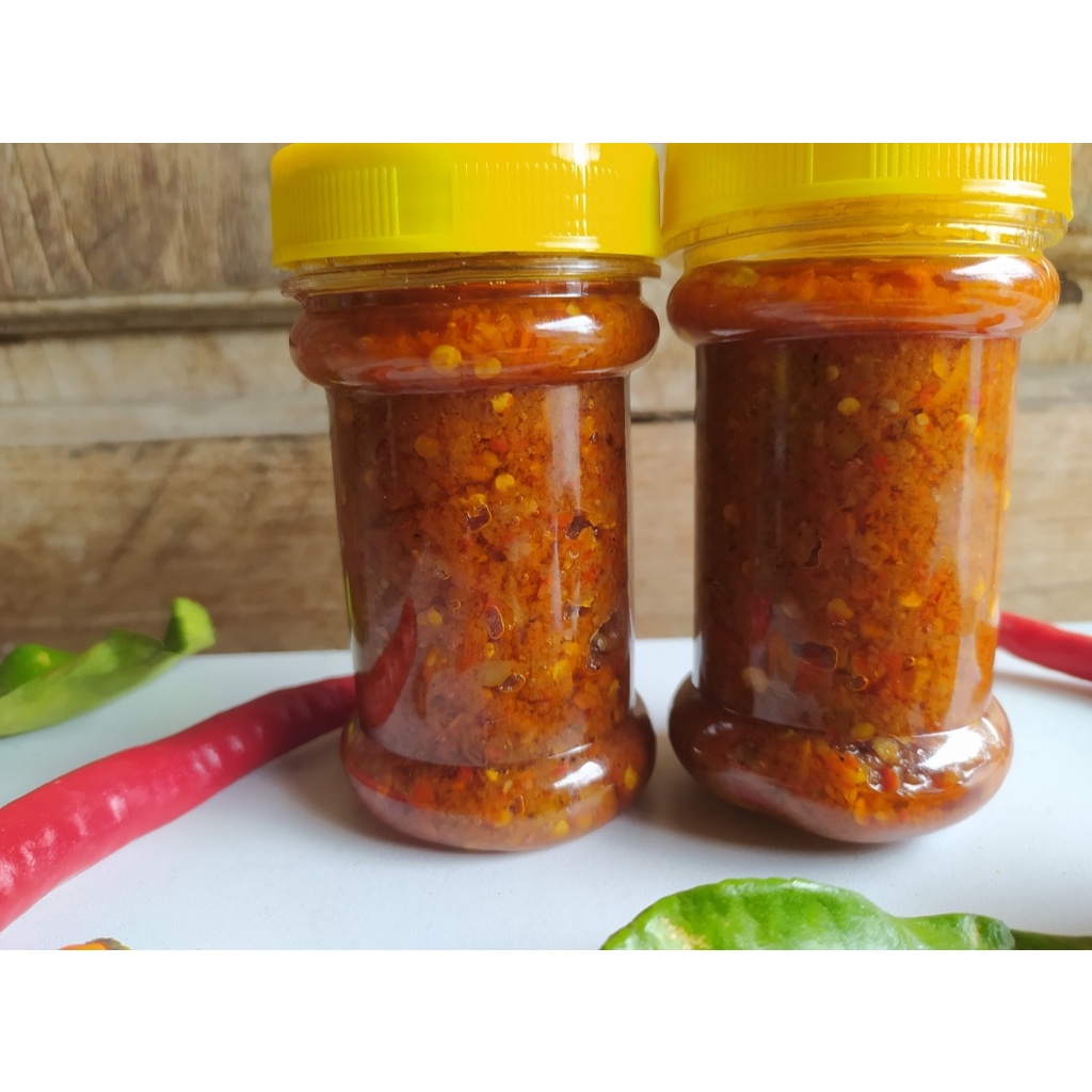 HAYFA - Sambal Cumi Pedas 150 gr Bumbu Rujak Manis 350 gr Sambel Teri Sambal Tongkol Sambel Terasi Hot Mantap Murah Best Seller Grosir Beli satu dapat satu