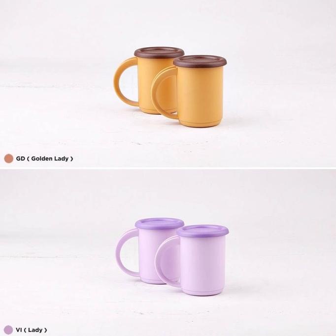 Gelas Tupperware - Tempat Minum - Mug Cangkir - Fine Mug 2 pcs
