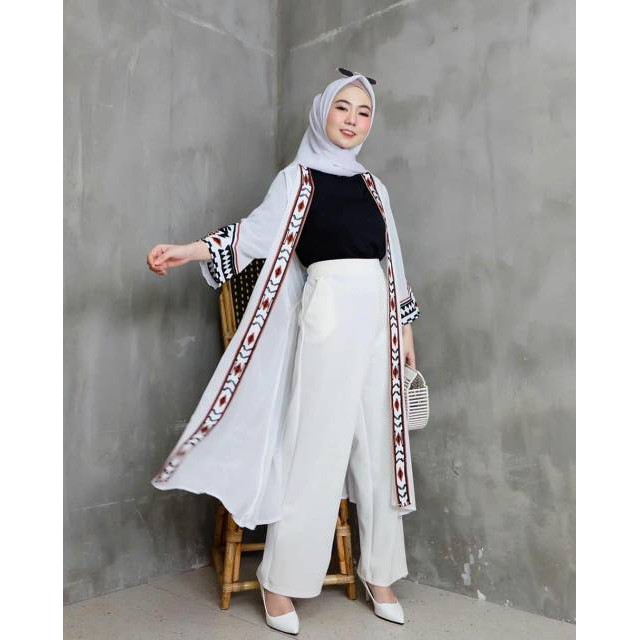 Cardigan Perempuan Long Cardy Cardigan Motif Batik Etnik Elegant Panjang Outfit Hangout Ootd wanita