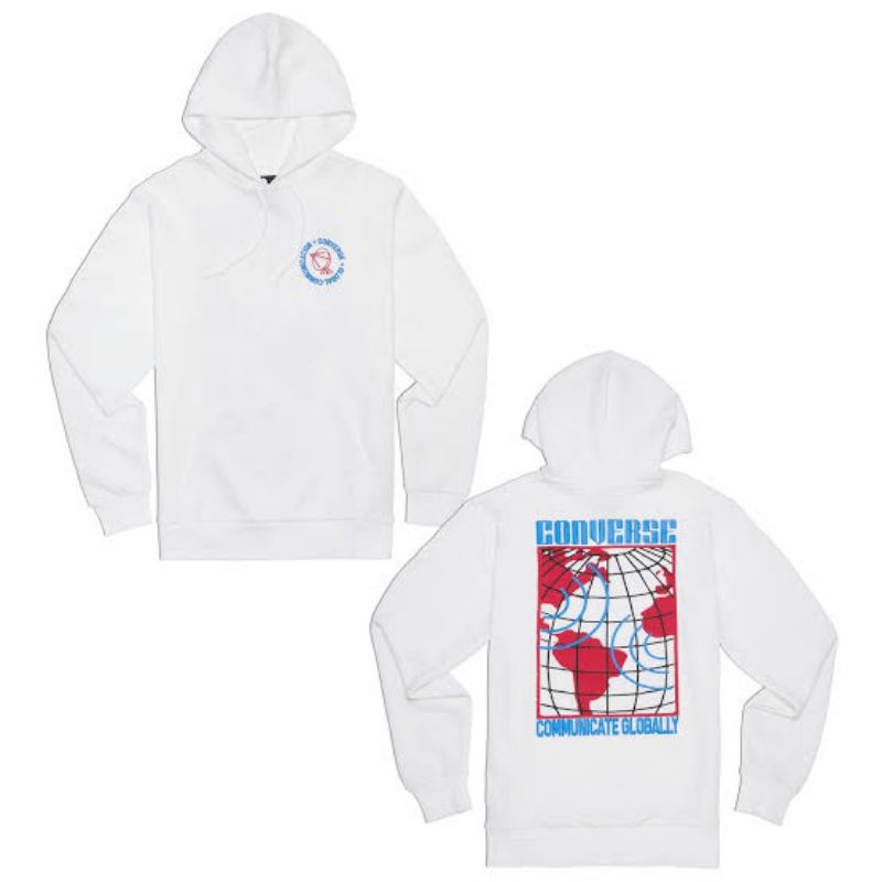 Pullover Hoodie Converse Globally -white