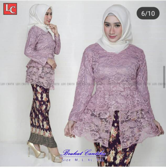 SET BROKAT CANTIKA - KEBAYA MODERN - NEW ARRIFALS - brukat kebaya pesta - pakaian wanita populer