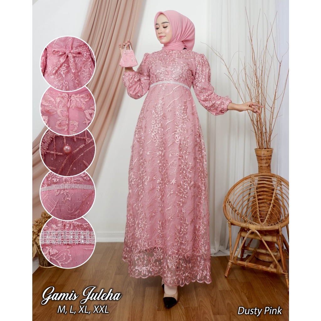 Gamis Julaiha LK / Gamis Kebaya Brukat Modern / Kebaya Modern Muslim / Baju Wisuda Kebaya Modern Dress / Gamis Kebaya / Dress Kondangan / Gamis Brukat Busui / Kebaya Gamis Kondangan