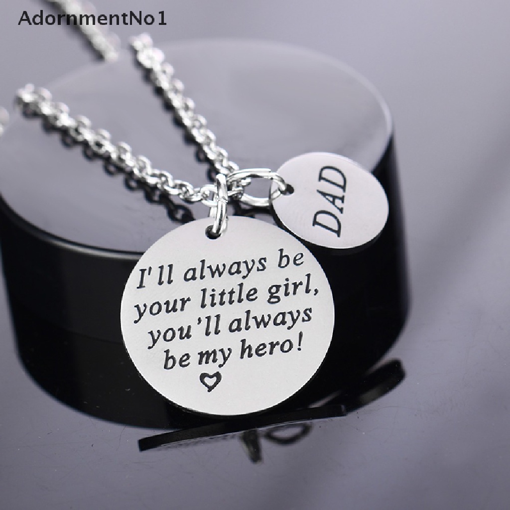 (AdornmentNo1) I 'Ll always be your little girl, you will always be my hero! Gantungan Kunci Desain DAD Untuk Hadiah