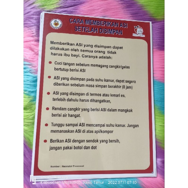 

Poster Cara Memberikan ASI Setelah Disimpan 9K